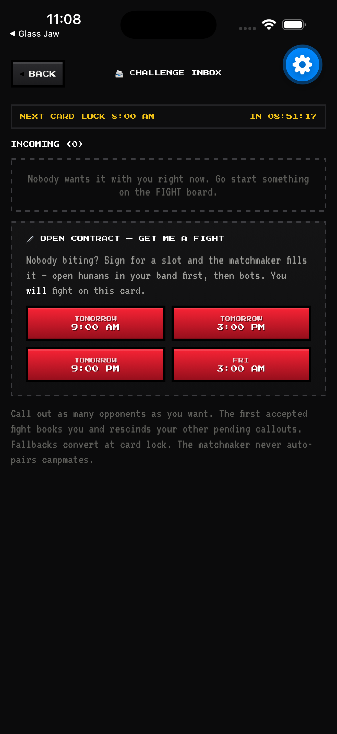 Four fight cards a day — screenshot 2