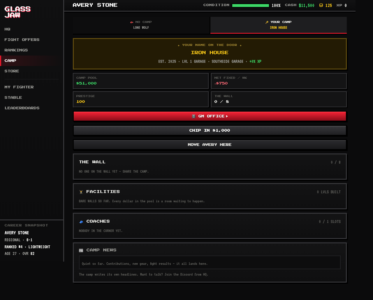 Chip in to build the camp — screenshot 1