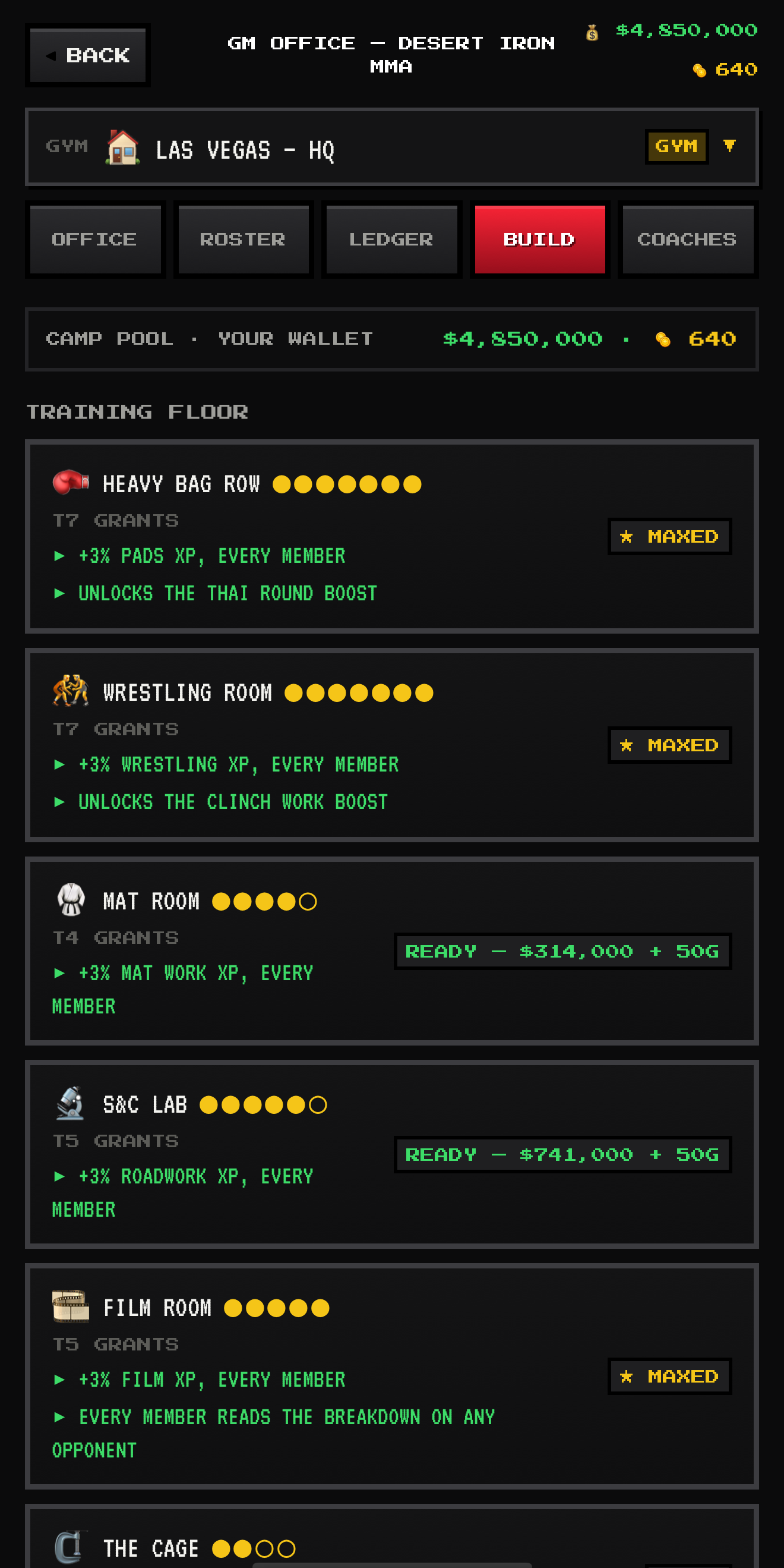 Big gym update: 15 tiers, new cities, new rooms — screenshot 2