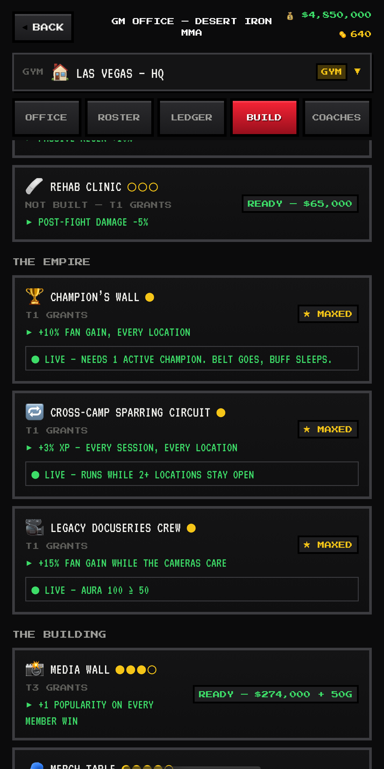 Big gym update: 15 tiers, new cities, new rooms — screenshot 3