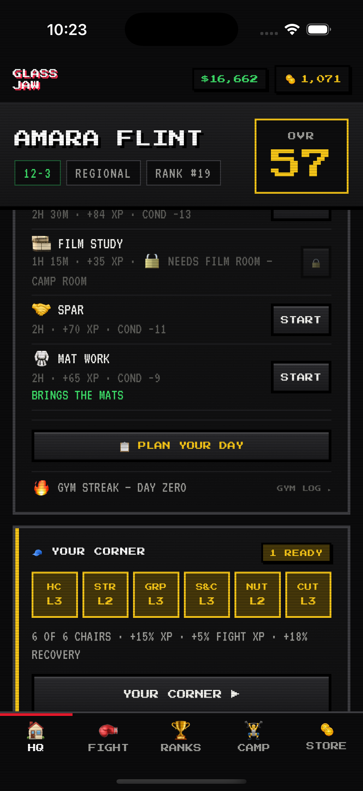 Your Corner: six coaches, six levels, real perks — screenshot 3