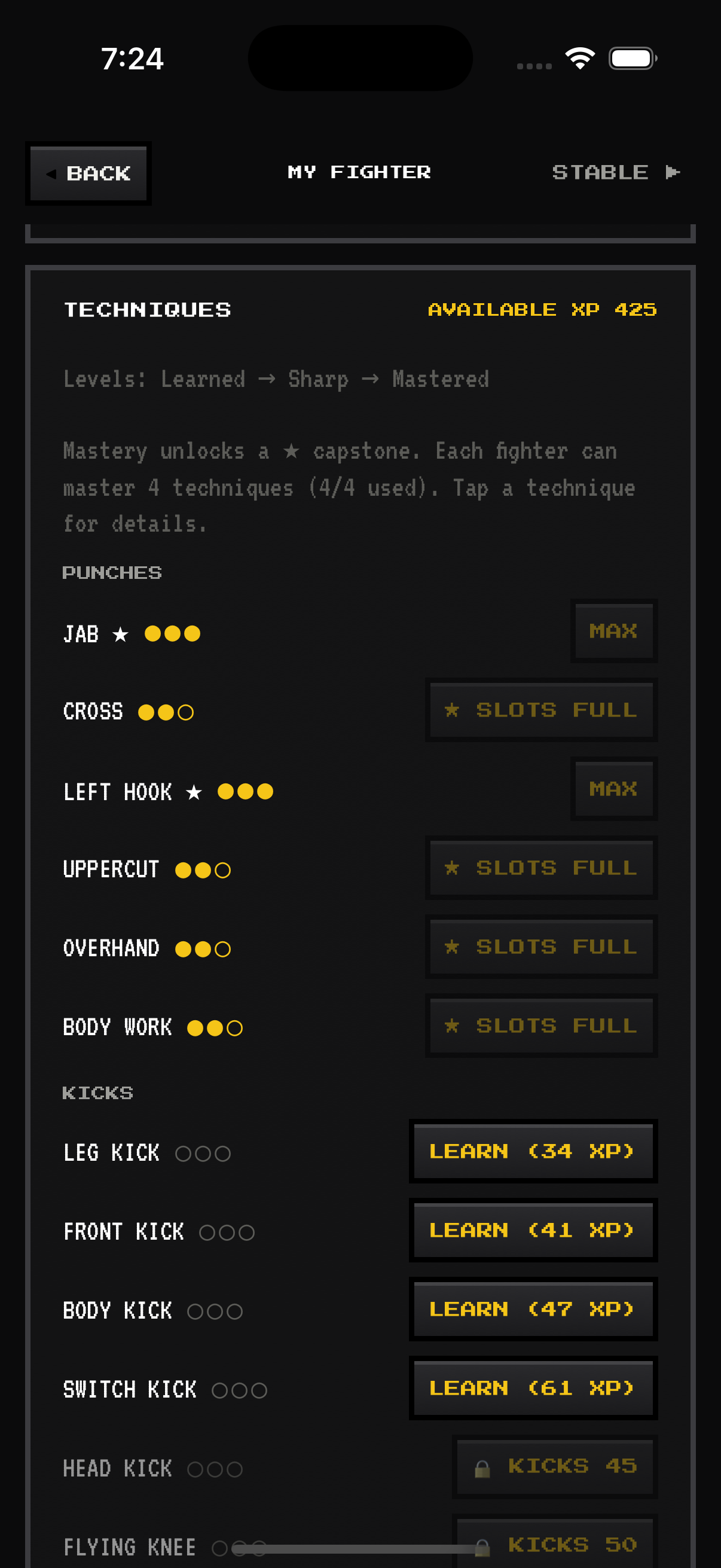 Every fighter can now master a fourth technique — screenshot 3